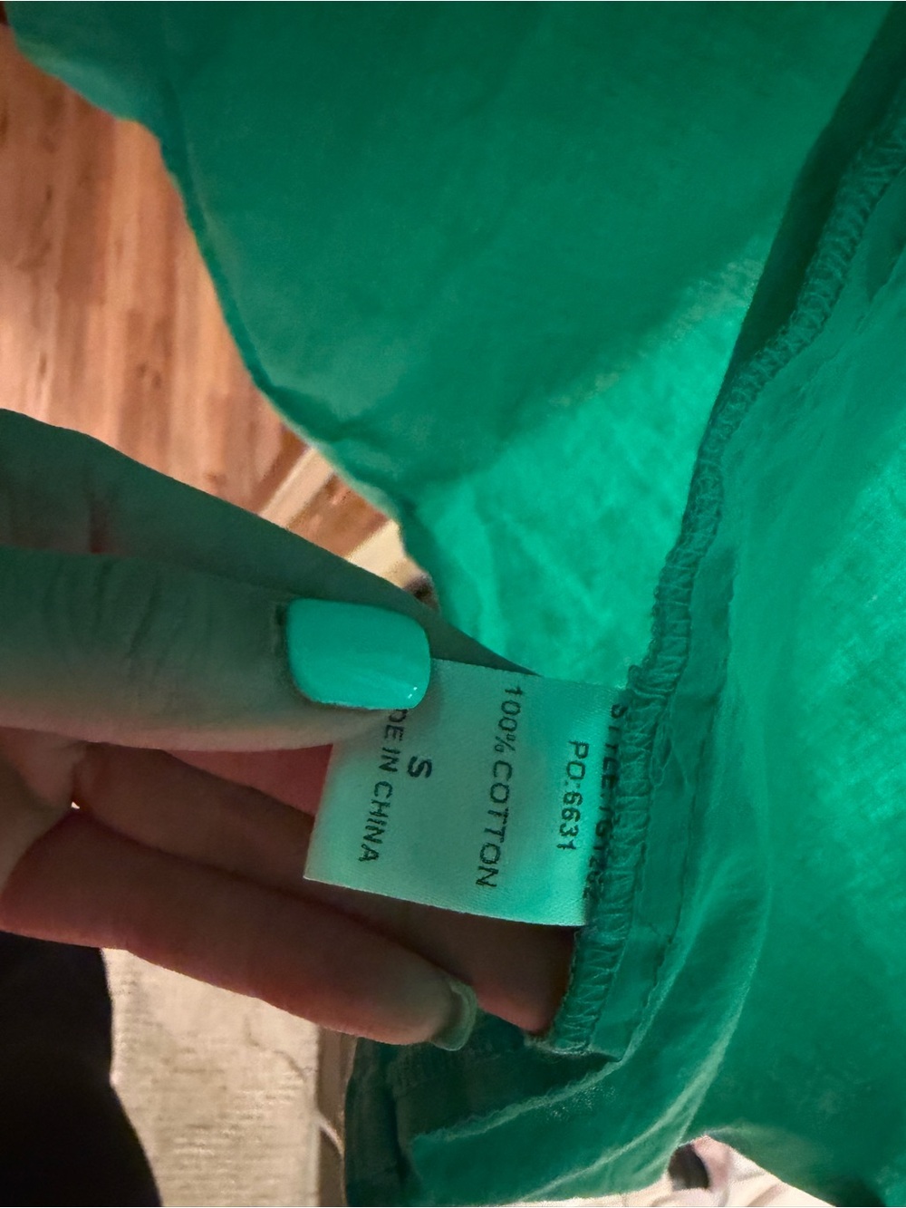 Teal Button-Front Ruffle Tunic - Picture 2 of 3
